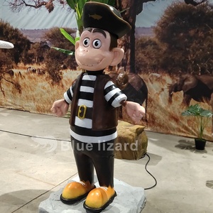 Animal animatrónico personalizado de tamaño real, estatua de mono pirata de dibujos animados artificiales de zoo, a la venta - Product Image 1