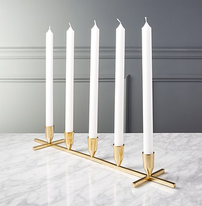 เชิงเทียนทองเหลืองเรียวยาวส่องแสง brassworld อินเดีย - Product Image 5