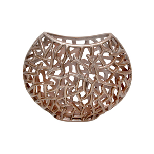 Ensemble de 2 vases à fleurs modernes en métal, finition nickel brut, jardinières décoratives d'intérieur à bas prix - Product Image 4