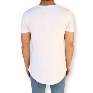 T-Shirt Oversize à ourlet Long 100% coton avec fermeture éclair en Option multicolore, produit OEM personnalisé, vente en gros, tailles personnalisées 2023 - Product Image 2