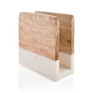 Servilletero Rústico de Madera y Mármol para Empaque en Caja Marrón y Servilletero para Mesa de Cocina para Venta - Product Image 1