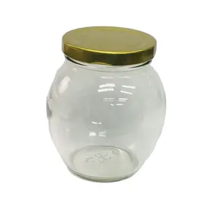 Taiwan Premium Glass Manufacturer Oval Shape Glass Jars