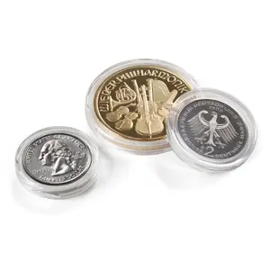 Custom souvenir challenge coin plastic 40mm acrylic coin capsules