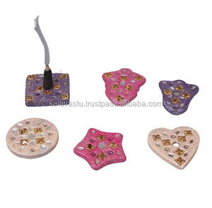 Bâton d'encens en forme de coeur Agarbatti Stand avec lac décoratif et miroir pour usage religieux Salle Aroma Therapy - Product Image 5