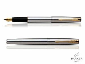 Bolígrafos de Tinta Premium Parker Executive Business, Serie Frontier, Negro Mate, Acero Inoxidable, Clip de Flecha Dorado Cromado, para Escritura - Product Image 3