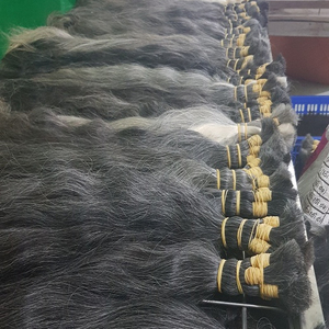 Extensions de cheveux pour femmes vietnamiennes grises naturelles une queue une tête coupée sans produits chimiques sans colorant soyeux épais perruques de cheveux humains bruts - Product Image 1
