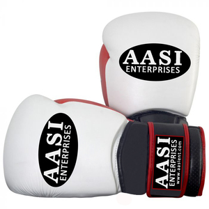 Gants de boxe MMA personnalisés pour hommes, combinaison noir et blanc - Product Image 2