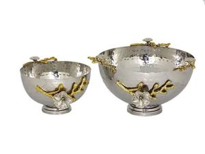 Luxury Designer Metal Round Chip and Dip <b>Serving</b> <b>Bowl</b> with Decor Stand Wedding Home Decor Fruit <b>Salad</b> <b>Serving</b> <b>Bowl</b> - Product Image 6