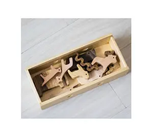 Jouets en bois pour enfants, animaux à empiler, 20 pièces, PUZZLE, jeux éducatifs pour bébés