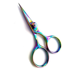 Ciseaux de rasoir arc-en-ciel de pêche en acier inoxydable réglables de 4 \" - Product Image 1