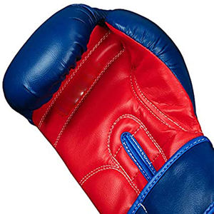 Classic Proสไตล์ถุงมือมวยหนังOversizeสีฟ้า/สีแดงส่วนบุคคลถุงมือมวย - Product Image 3