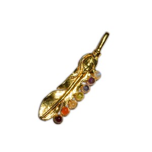 Meilleur vendeur de pendentifs chakra en métal feuille d'or : Pendentifs chakra en métal feuille d'or à vendre - Product Image 1
