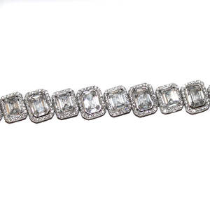 Pulseras de plata de ley 925 con gema de circón cúbico de alta calidad, venta al por mayor - Product Image 1