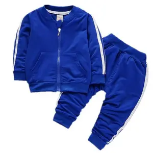 Chándal de marca de calidad deportiva de moda azul para niños