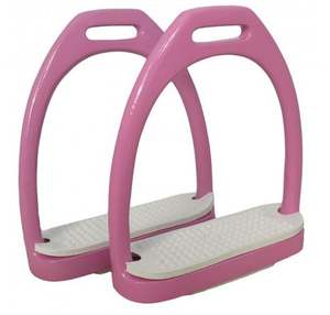 Joxar caballo aluminio estribos estándar planchas rosa - Product Image 4