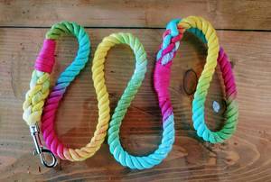 Custom Multi <b>Colour</b> Cotton Rope Dog Leash <b>Set</b> Metal Buckle slip Lead Dog Leash Available at Market Price - Product Image 2