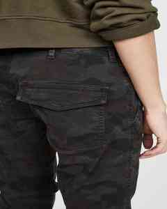 2019 femmes noir recadrée Camouflage pantalon taille haute pantalons de survêtement amples survêtement avec Logo décoration fait toile pour une utilisation d'été - Product Image 5