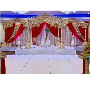 Escenario de Boda Estilo Mayur Indio, Elegante Base Mayur, Conjunto de Mandap para Bodas, el Mejor Mandap Decorativo de Madera para Bodas en EE. UU. y Reino Unido - Product Image 1
