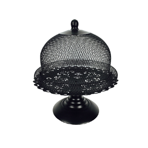 Soporte de tortas de hierro de nuevo diseño con soporte exclusivo para servir postres de color azul y dorado de calidad a granel - Product Image 4