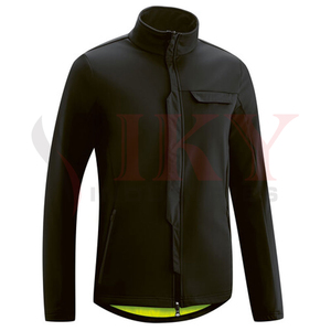 Chaqueta de lona impermeable de invierno con logotipo personalizado, cuello alto y logotipo frontal para hombre - Product Image 3