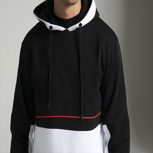 เสื้อฮู้ดแขนยาวผ้าฝ้ายเทอร์รี่ฝรั่งเศส100%,เสื้อมีฮู้ดผูกเชือกกระเป๋าจิงโจ้ที่หมวกและยาง - Product Image 1