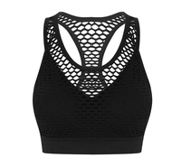 Sujetador deportivo acolchado ligero de talla grande para mujer con espalda cruzada y sujetador incorporado para yoga, fitness y entrenamiento - Transpirable y elástico en cuatro direcciones