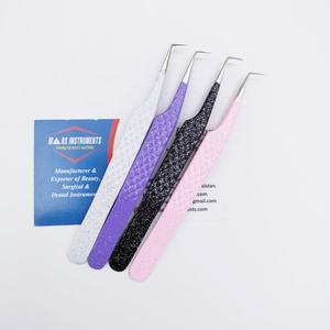 Pinzas de extensión de pestañas con agarre de diamante de 90 grados, pinzas de pestañas de etiqueta privada de agarre fuerte - Product Image 2