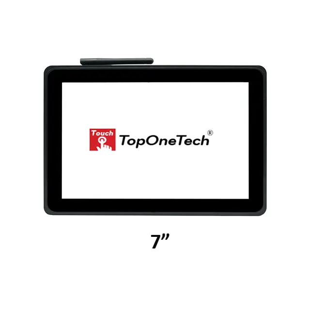 Toponetech 7 Inch Industriële Capacitieve All In One Pc Open Frame Touch Screen Wall Mount Rechtop