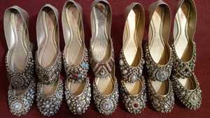 IMPEXPO Khussey Pakistani Khussa <b>Shoes</b> <b>for</b> Women <b>Kids</b> <b>Light</b> Weight Mixed Colors Fancy Indoor PK Flat Embossing Logo <b>for</b> Spring - Product Image 3