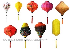 Lanterne en bambou artisanale du Vietnam, en satin, pour restaurant, fête, décoration de mariage, à suspendre, avec housse en tissu de soie DIY, colorée, vente en gros, exportation - Product Image 4