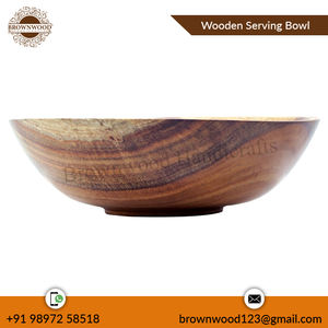 ชามเสิร์ฟอาหารทำจากไม้อะคาเซียชามสลัดไม้ดีไซน์เฉพาะปลอดภัยสำหรับร้านอาหารโรงแรมจากผู้ผลิตอินเดีย - Product Image 3