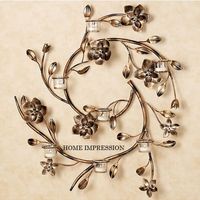 Supports de verre en feuille d'or, lot de 10 pièces, décoratifs et écologiques, en métal Antique, photophore