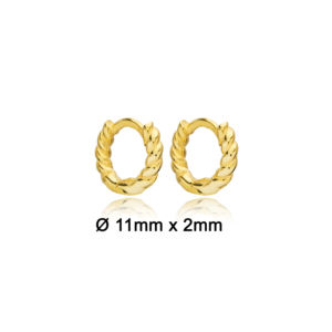 Pendientes de cartílago rizado para mujer, de 11mm, hechos a mano, turco, Plata de Ley 925, joyería para mujer - Product Image 2
