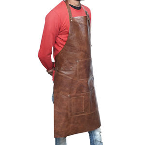 Unisex Genuine <b>Leather</b> Waist Sleeveless <b>Apron</b> Custom Logo Durable Kitchen Use Excellent Customer Service - Product Image 2