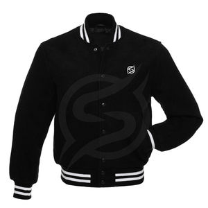 Custom Embroider Patched Logo Letterman <b>Men</b> <b>Baseball</b> <b>Jackets</b> With Long Sleeves - Product Image 1