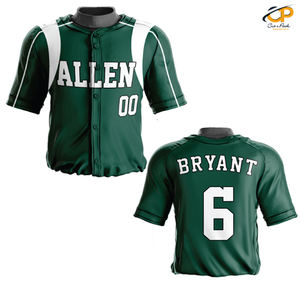 Uniforme de baseball 2 pièces de haute qualité, uniforme de Baseball 100% Polyester rayé, uniforme de Baseball avec Design personnalisé à boutons - Product Image 4