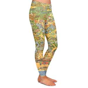 New Yoga Wear - Customized <b>Map</b> - Leggings in Capri or Full Length - Product Image 3
