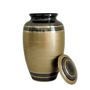 Urna de cremación para adultos de estilo europeo clásico elegante, almacenamiento de cenizas conmemorativas de latón macizo duradero, suministros funerarios de primera calidad - Product Image 4