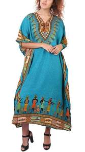 Caftan en polyester pour femmes Caftan Long Beach Wear Maxi Gown Loose Viscose Nightwear Dress pour adultes - Product Image 5