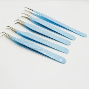 แหนบขนตาสแตนเลสแบบตรง/โค้งเส้นใยหัวแหลมออกแบบโลโก้ได้ตามต้องการฉลากส่วนตัวที่ยั่งยืน - Product Image 1