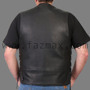 Gilet en cuir Buffalo Nickel Snap Premium noir avec poche à doublure - Product Image 5