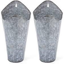 Ensemble de jardinières suspendues galvanisées antiques par Axiom Home Accents Jardinières murales pour décoration de jardin - Product Image 4