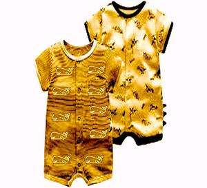 Mono estampado unisex para bebés y niños, ropa para recién nacidos, estilo de algodón de verano con lindo broche dado al azar - Product Image 4