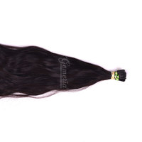 Extensiones de Cabello I-Tip Tyagi 100% Virgen Remy con Cutícula Alineada, Doble Trama, Ondulado Natural Indio, Grado Superior Premium