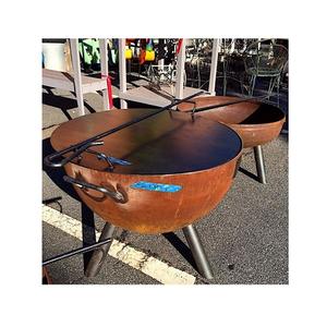 Pozo de fuego de cobre martillado de Calidad exclusiva con soporte de hierro forjado para exteriores e interiores a los mejores precios - Product Image 3