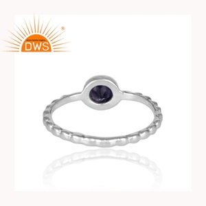 Fournisseur de bijoux en pierres précieuses Iolite bleue naturelle, bague en argent sterling 925 massif, bijoux fins sur mesure, grossiste - Product Image 4