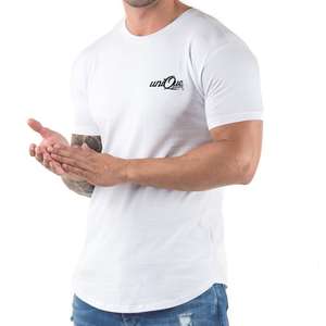 T-shirts pour hommes, nouvelle conception, coupe ajustée, respirants, manches courtes, décontractés, écologiques, jersey teint en pièce, élasthanne/coton, OEM personnalisé - Product Image 5