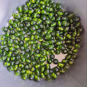 Cuentas de cristal verde de la mejor calidad hechas a mano, tamaños de 6mm, 8mm, 10mm, cuentas decorativas de color azul para cuentas de cristal de Murano sueltas - Product Image 1