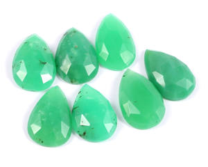 พลอยลูกแพร์เจียระไนทรงหลวมขนาด13X10มม.,พลอยธรรมชาติตัดดอกกุหลาบ - Product Image 1