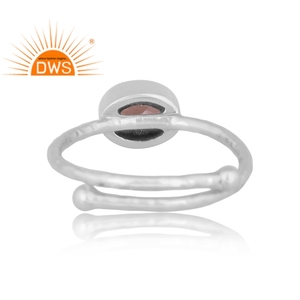 Hot Selling 925 Fine Sterling Silver Natural Smoky <b>Quartz</b> Gemstone Stackable <b>Ring</b> Jewelry Manufacturer - Product Image 4